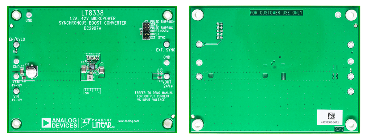 Analog Devices Inc. LT8338 DC2907A-Demonstrationsboard Analog Devices Inc. LT8338 DC2907A-Demonstrationsboard